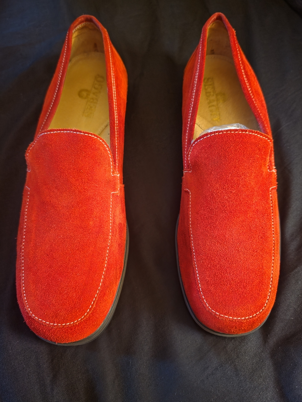Sebago Women's  Red Suede Slip-On Loafers Size 9